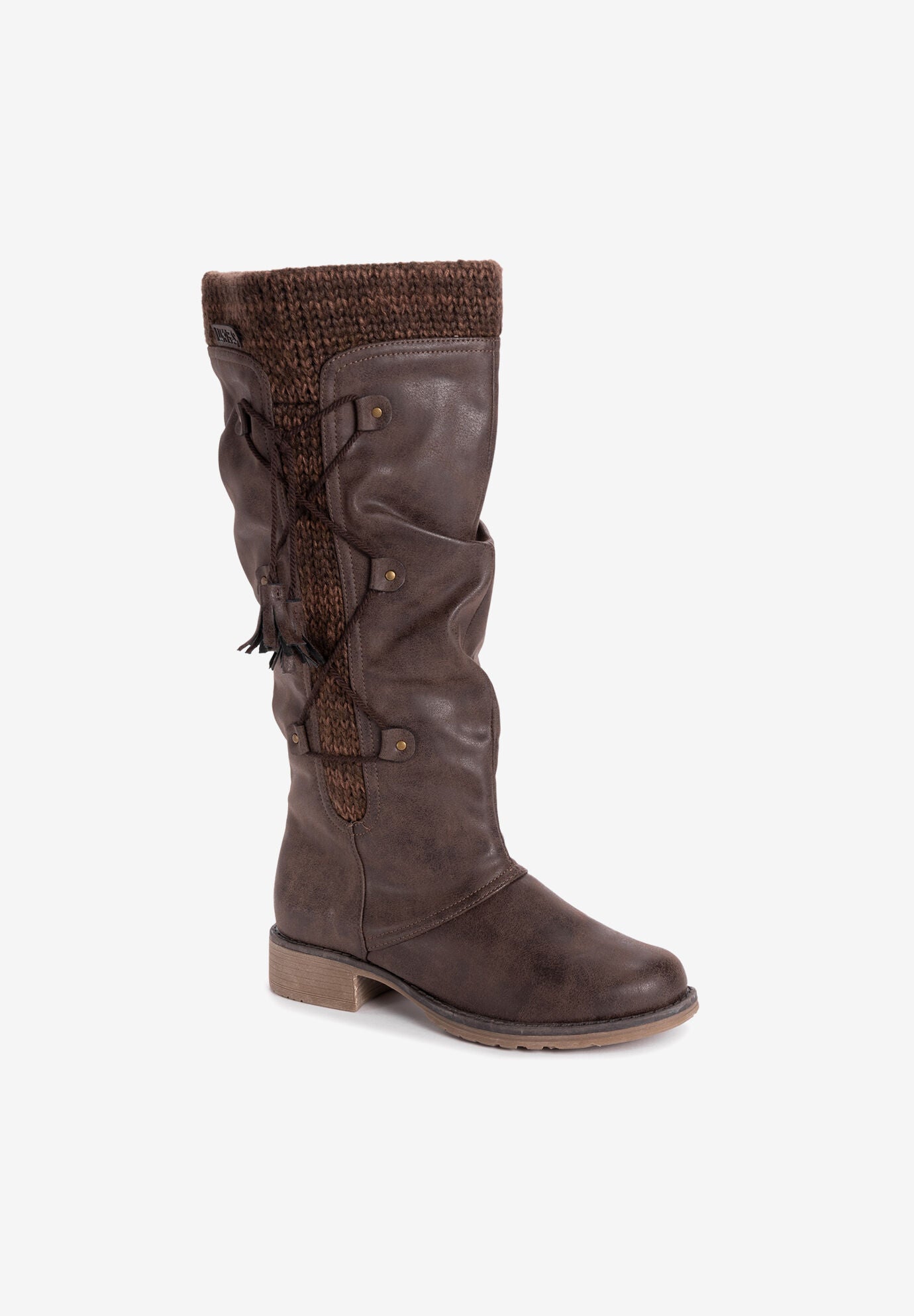 Bianca Water Resistant Knee High Boot, BROWN, hi-res image number 0