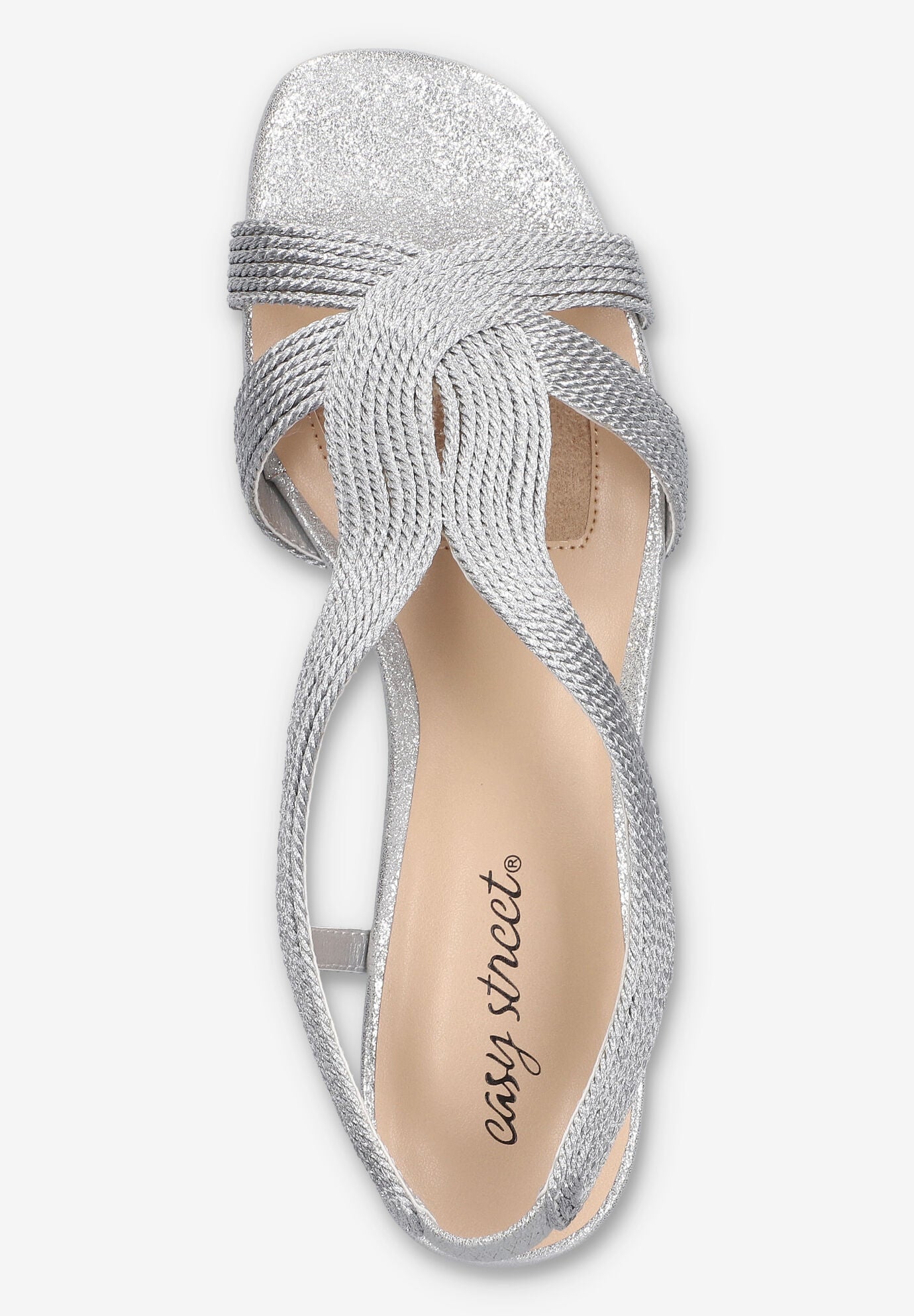 Festival Block Heel Sandal, SILVER WOVEN, alternate image number 6