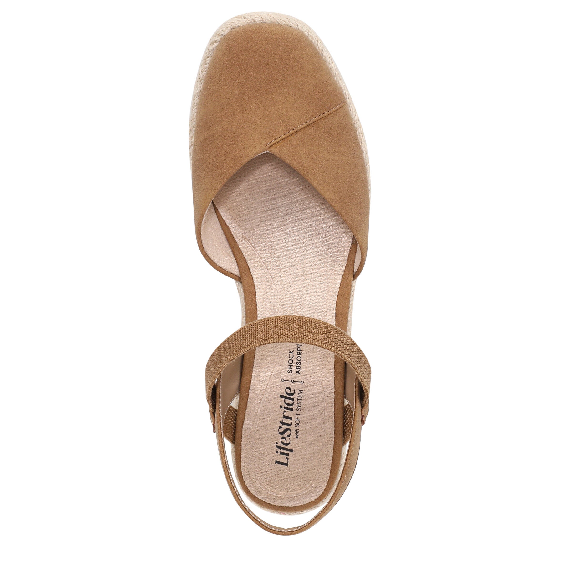 Pilar Wedge Sandal, TAN, alternate image number 6