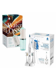 Rechargeable Toothbrush & Water Flosser Duo With Multi-Year Supply