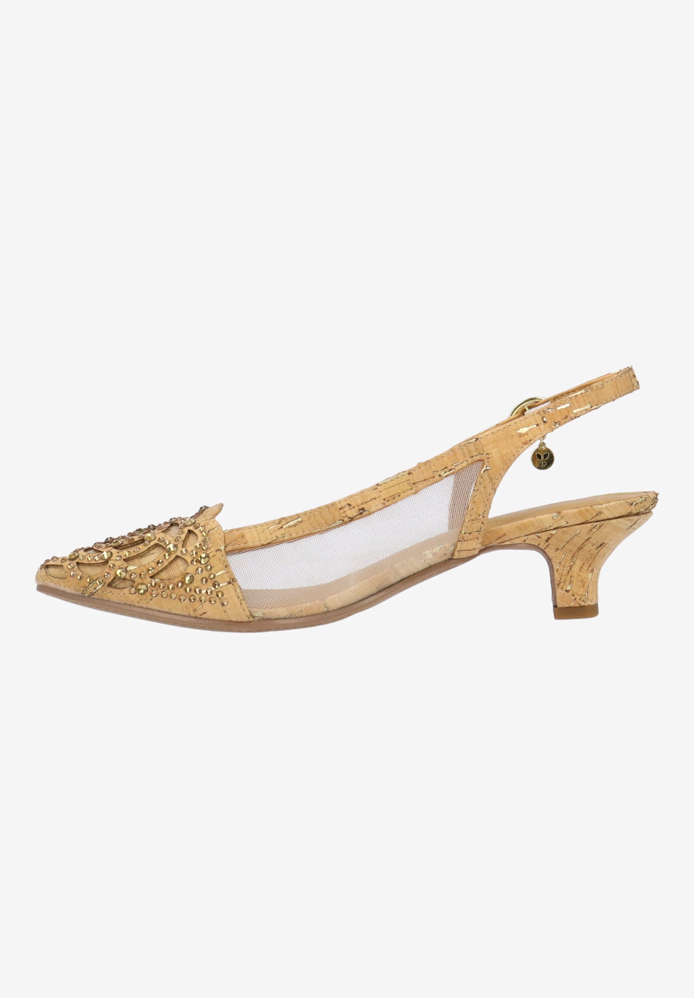 Elsinora Slingback Pump, NATURAL GOLD, alternate image number 4