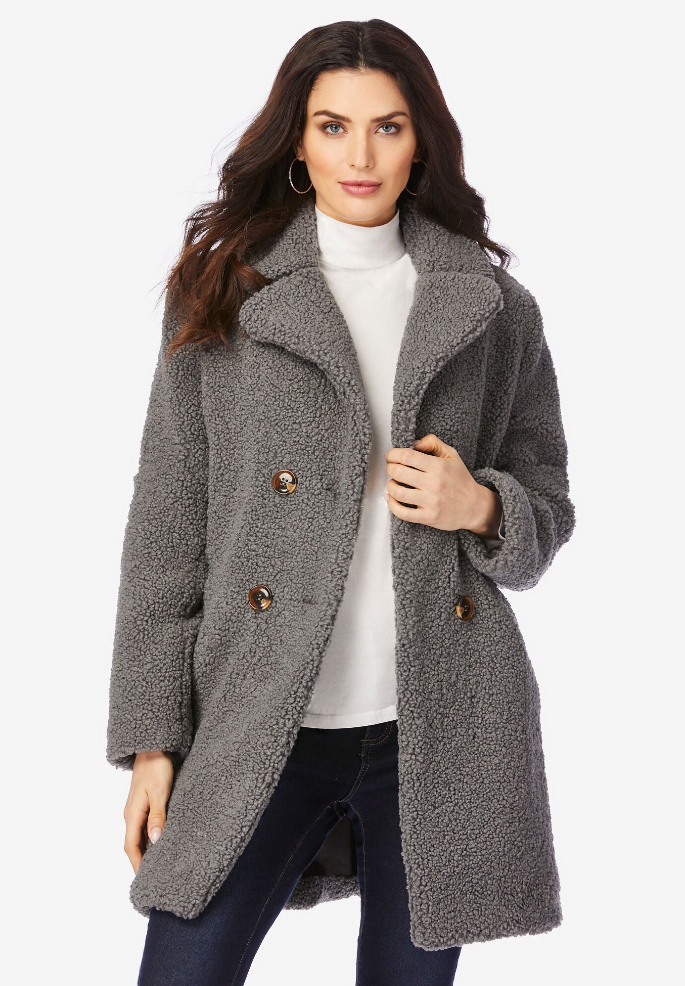 Double Breasted Teddy Coat