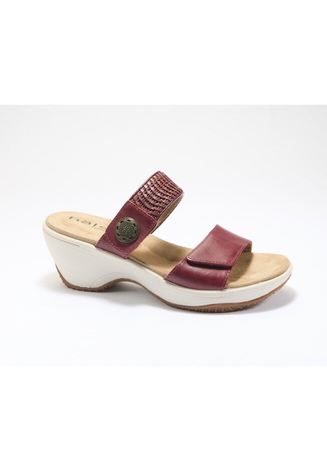 Delilah Wedge Sandal, DARK RED, hi-res image number 0