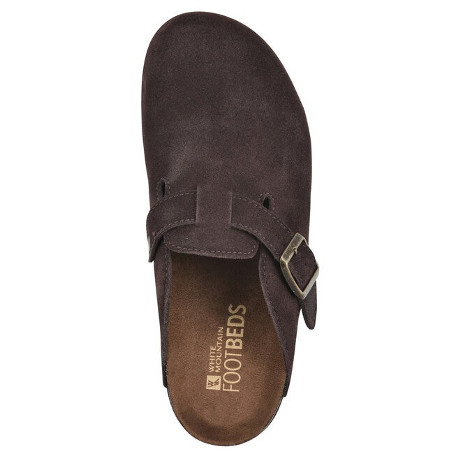 Bari Footbeds Clog, BROWN SUEDE, alternate image number 4