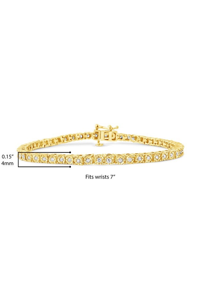 Silver 1.0 Cttw Miracle-Set Diamond Tennis Bracelet - 10 inches, , alternate image number 14