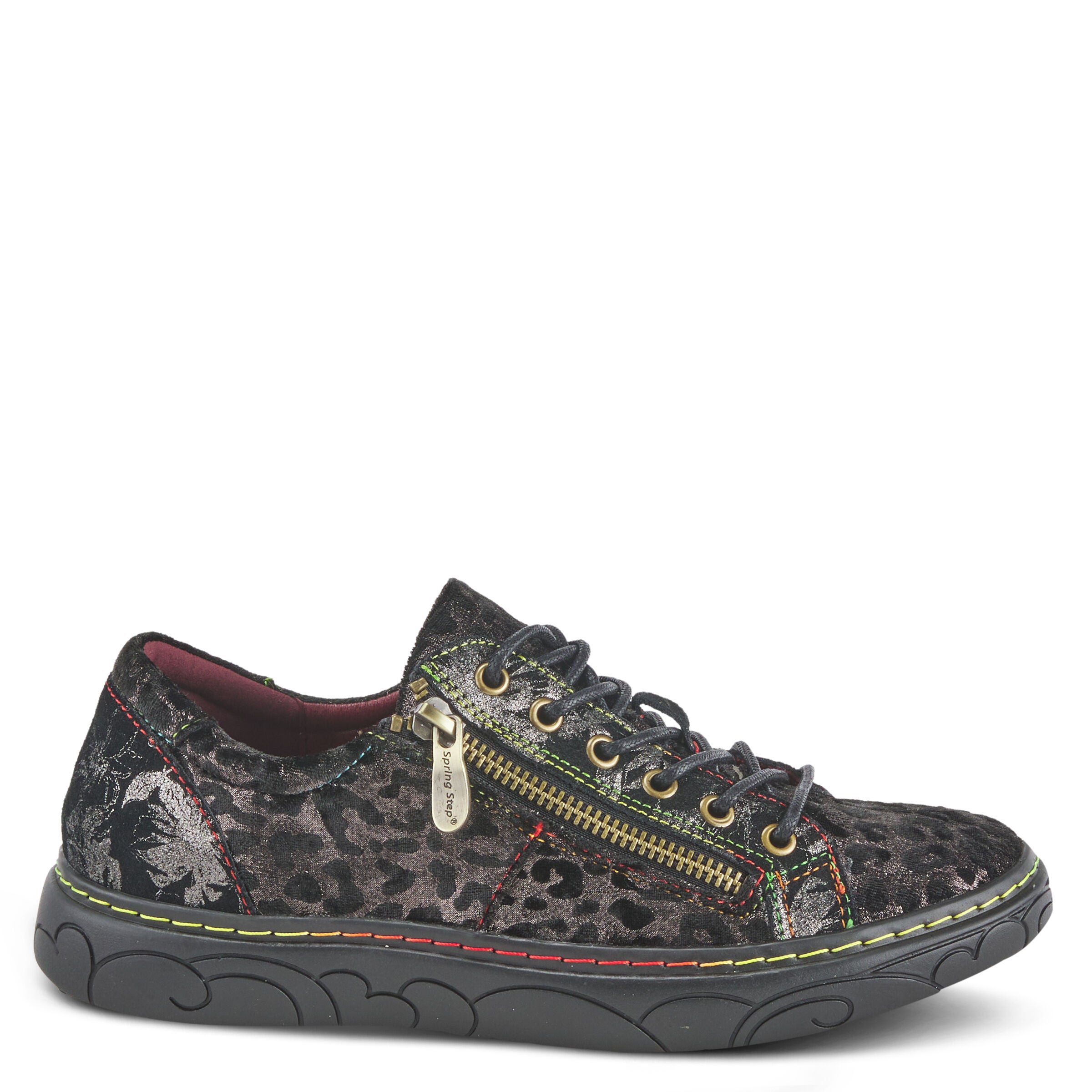 Danli-Cheeta Sneaker, PEWTER MULTI, alternate image number 5