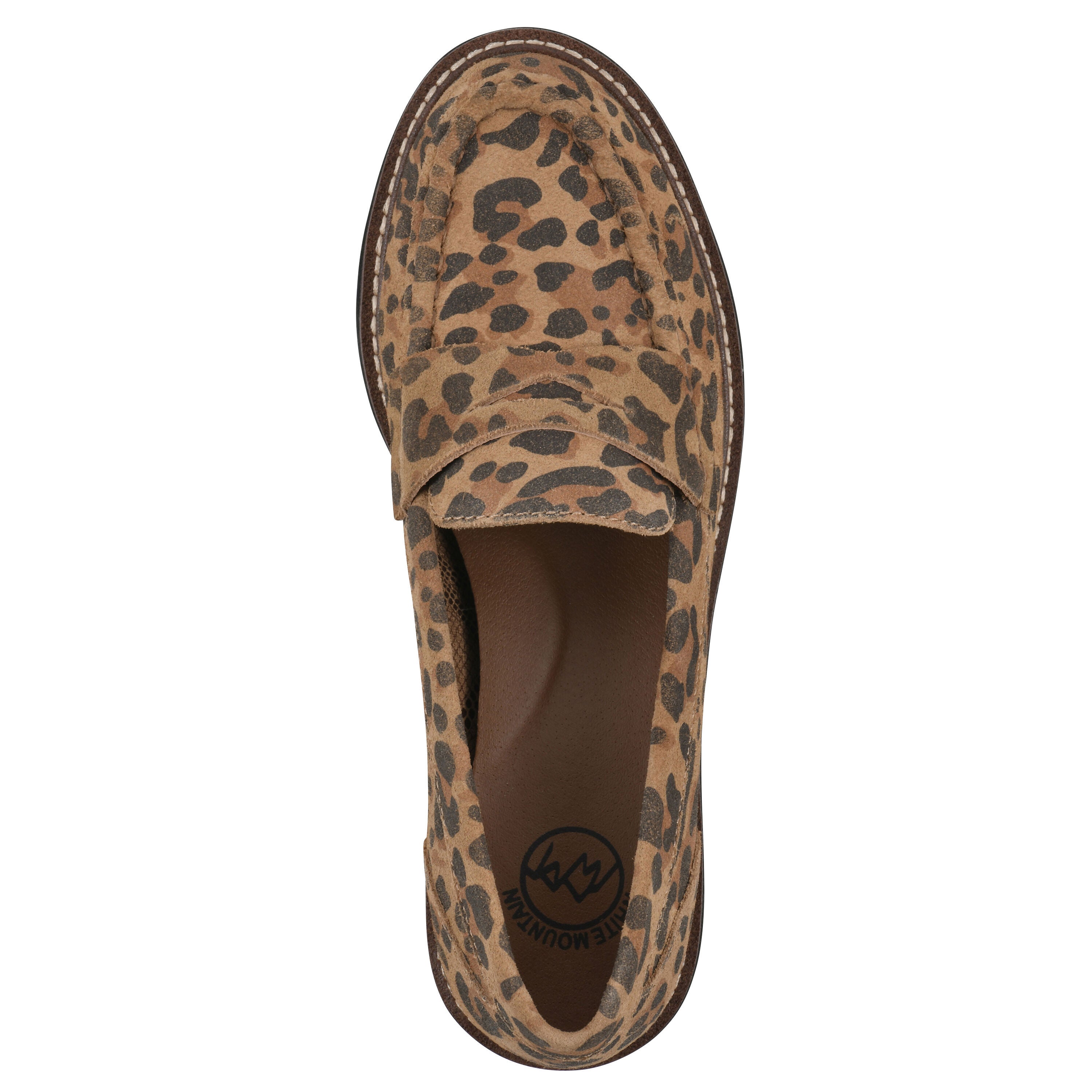 Gunner Lug Sole Loafer, BROWN LEOPARD SUEDE, alternate image number 4
