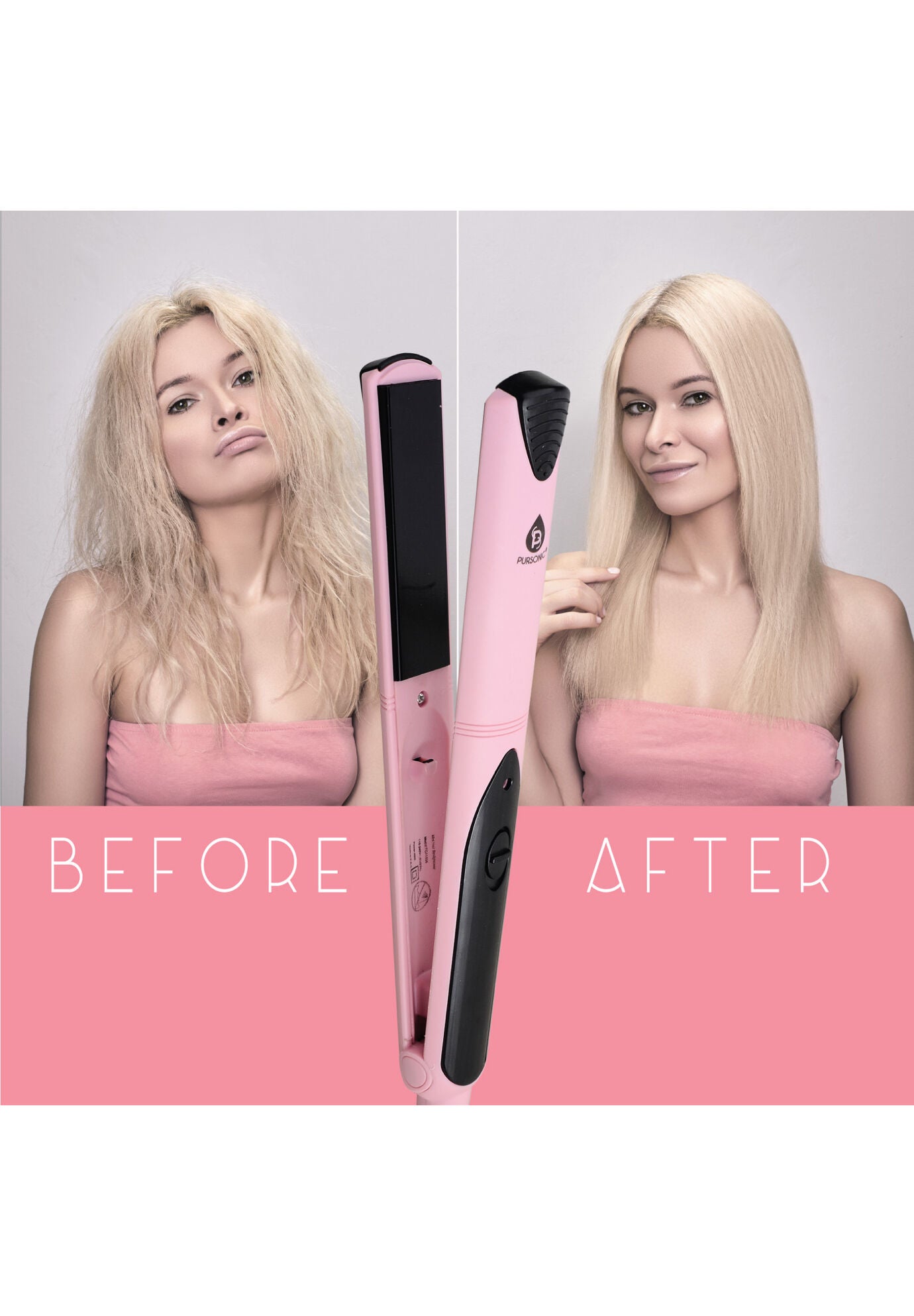 Dual Value Pack Hair Straightener Includes Travel Hair Strightener, , on-hover image number 1