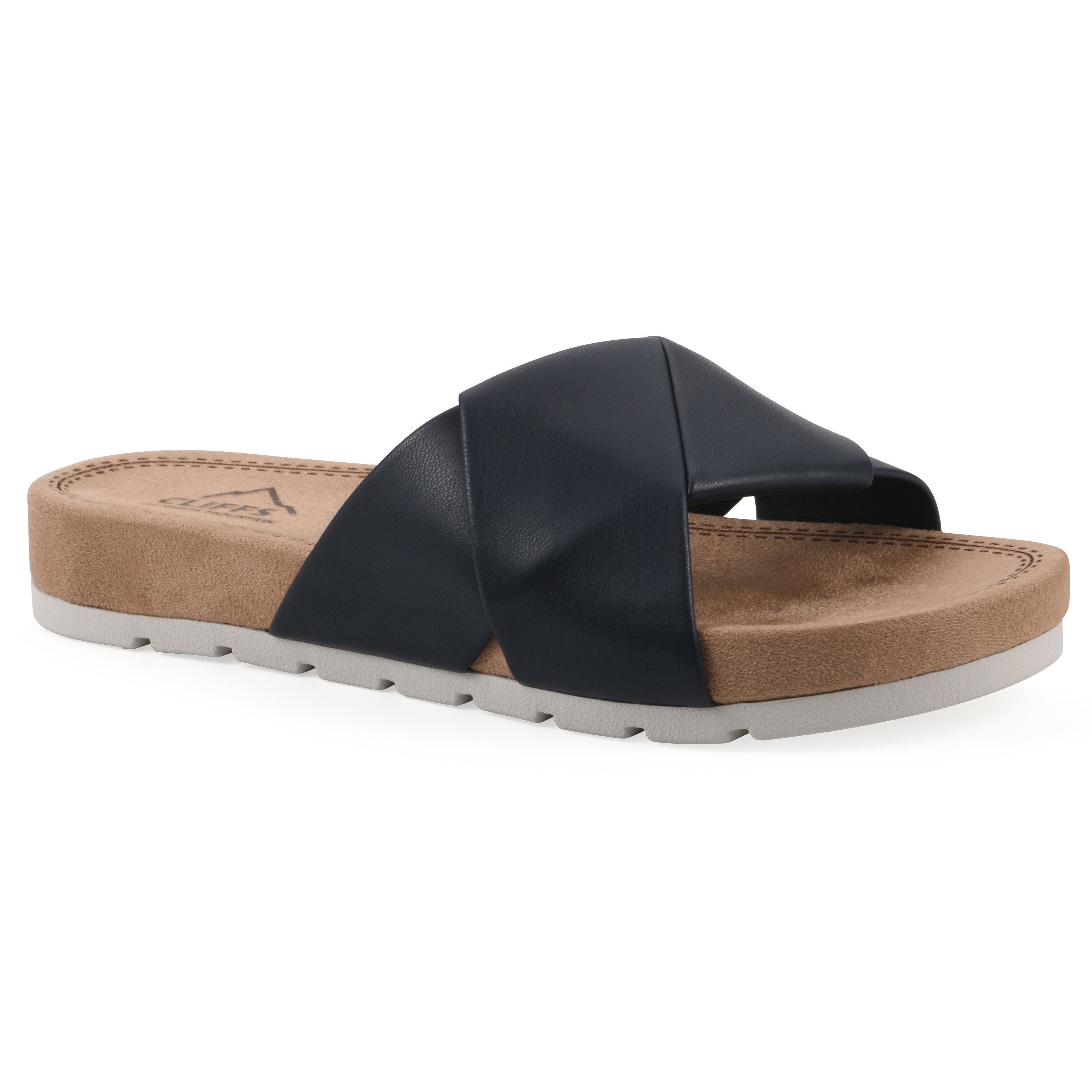 Tincie Slide Sandal, NAVY SMOOTH, hi-res image number 0