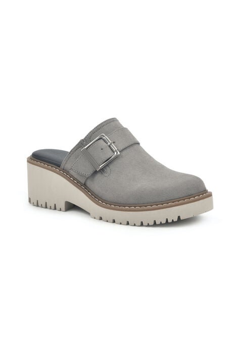 White Mountain Daring Mule, LIGHT GREY FABRIC, hi-res image number null