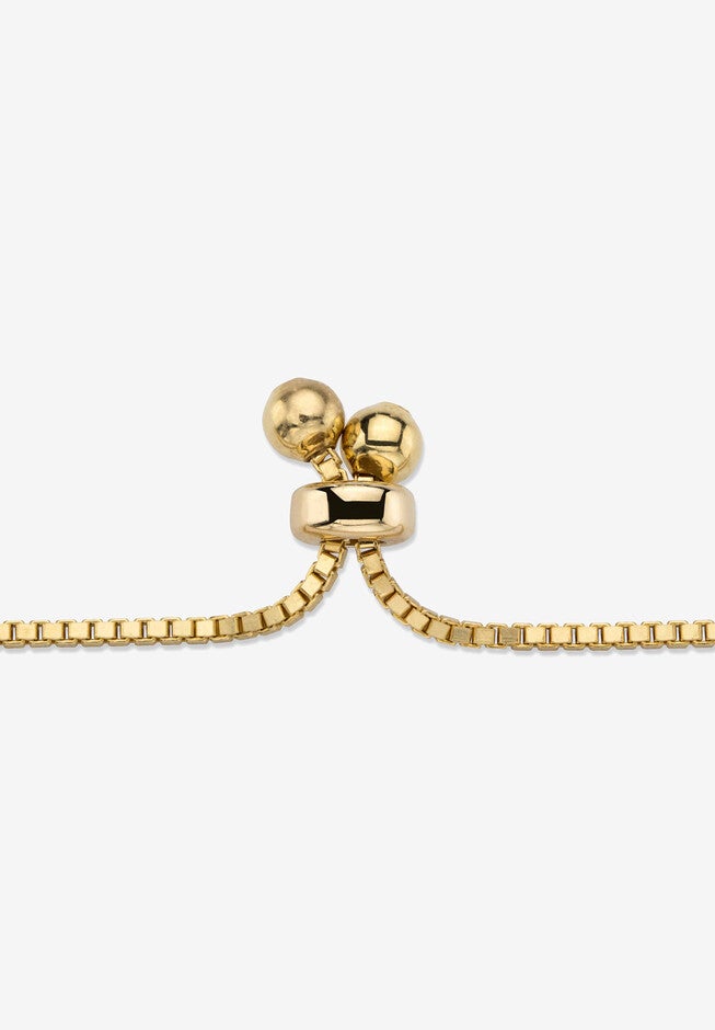 Gold-Plated Sterling Silver Diamond Accent "Mom" Slider Bracelet 10 inches, , on-hover image number 1