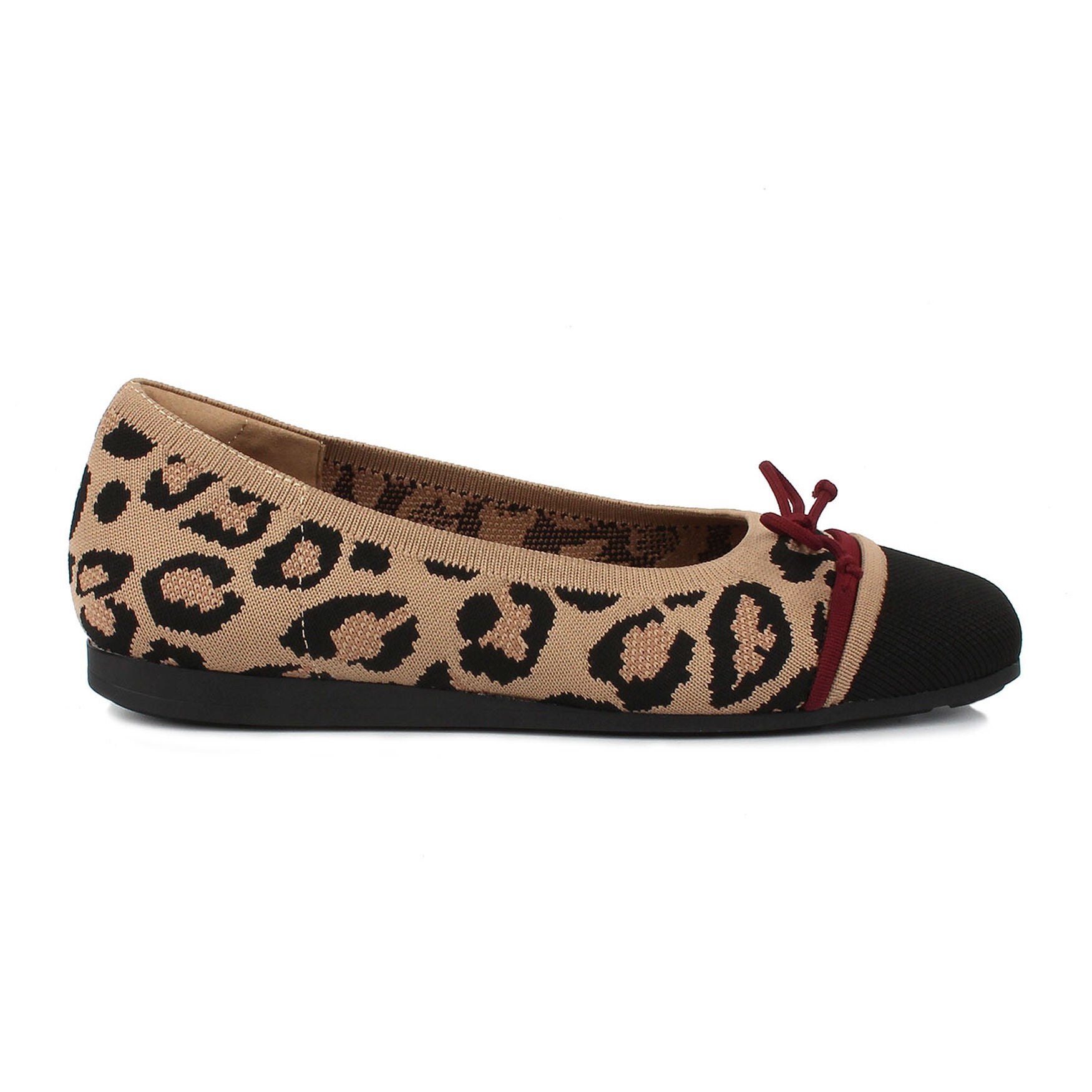 Noelle Knit Flat, LEOPARD, alternate image number 2