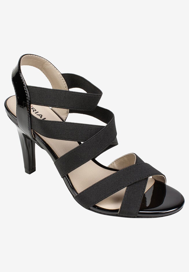 Roselle Sandal , BLACK PATENT, hi-res image number null