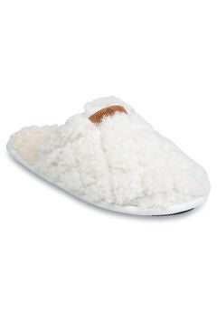 Quilted Teddy Bear Scuff Slipper Slippers