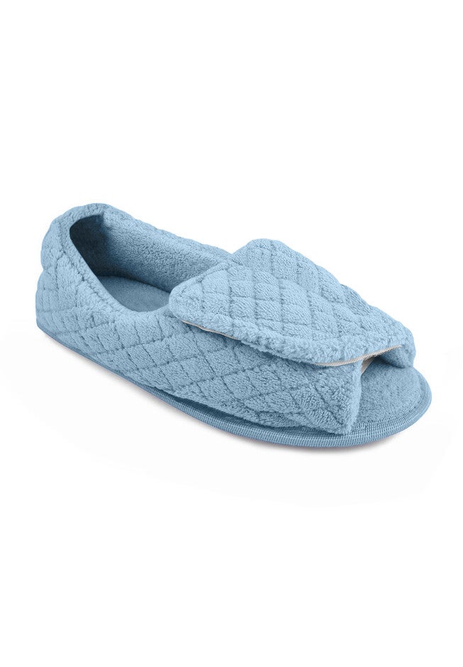 Micro Chenille Adjustable Slipper by Muk Luks®, LIGHT BLUE, hi-res image number null
