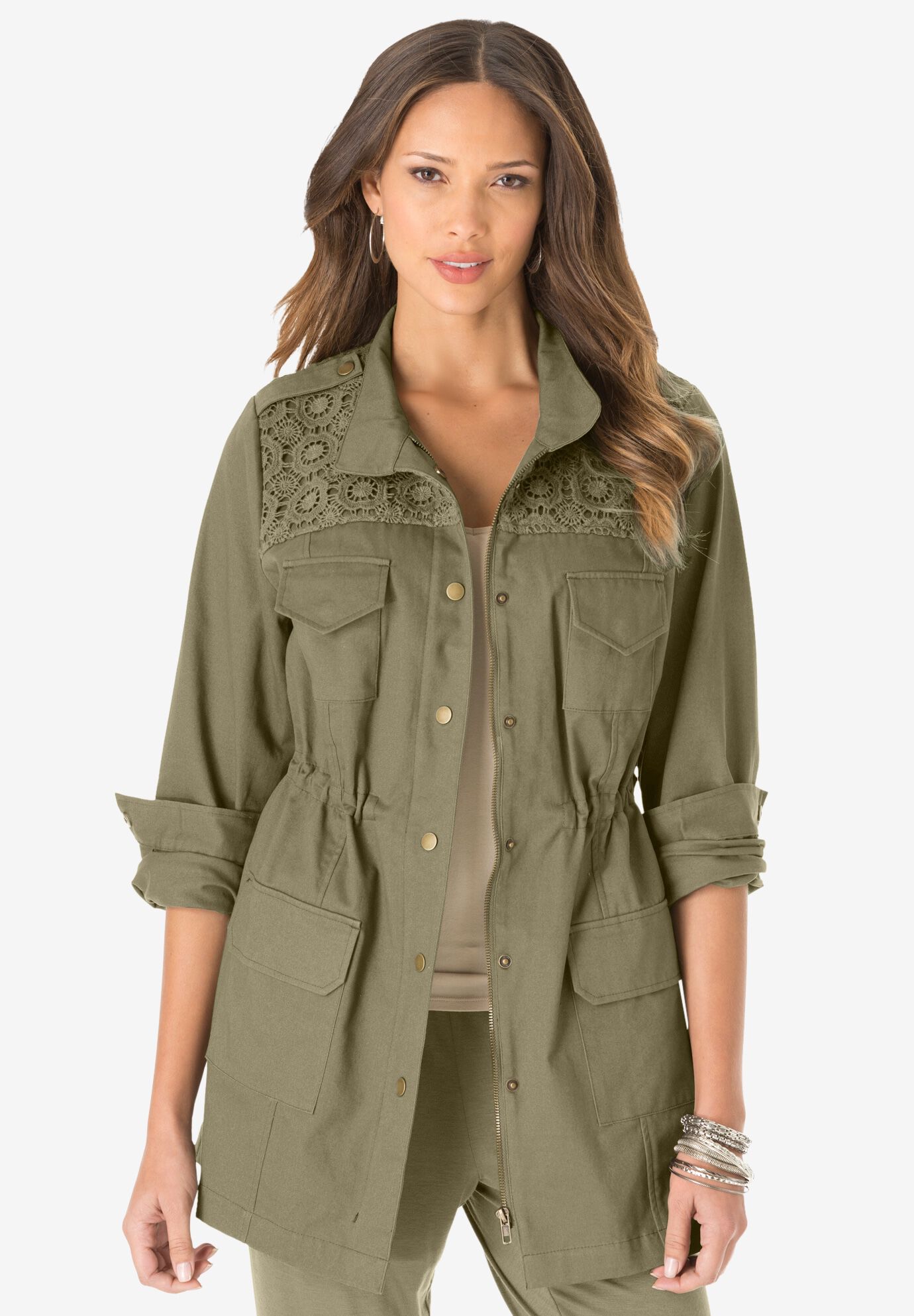 Woman within coat clearance