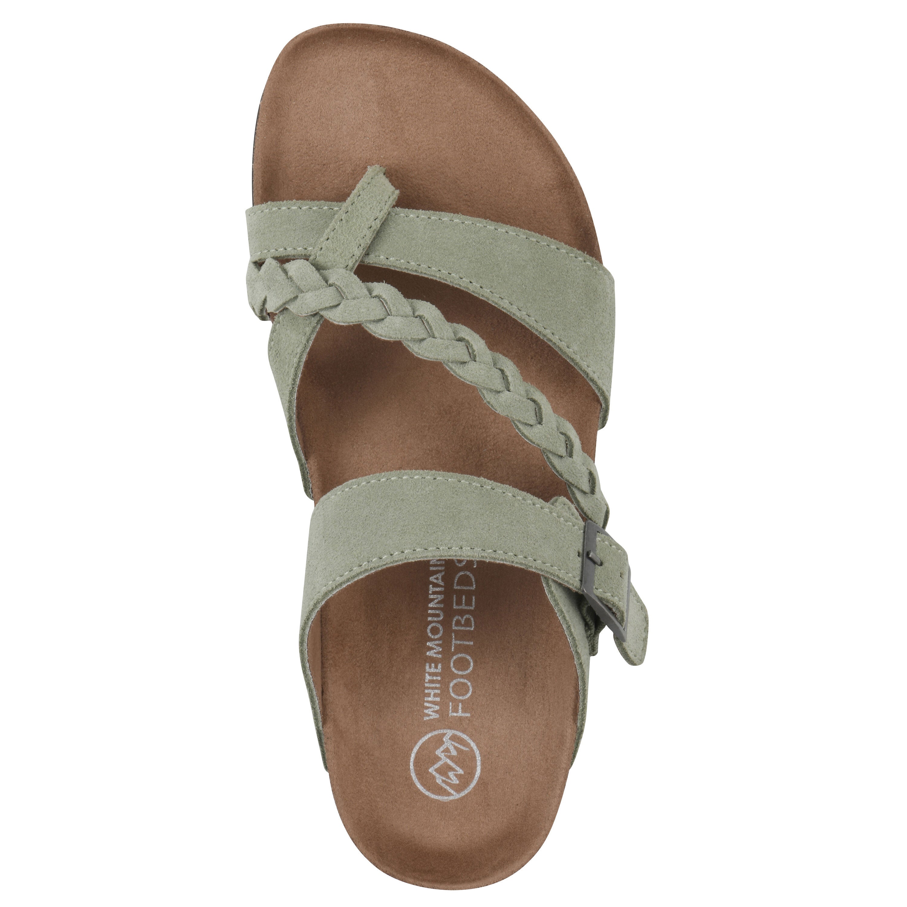 Hazy Footbeds Sandal, SAGE GREEN SUEDE, alternate image number 4