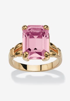 Yellow Gold Plated Simulated Birthstone Ring