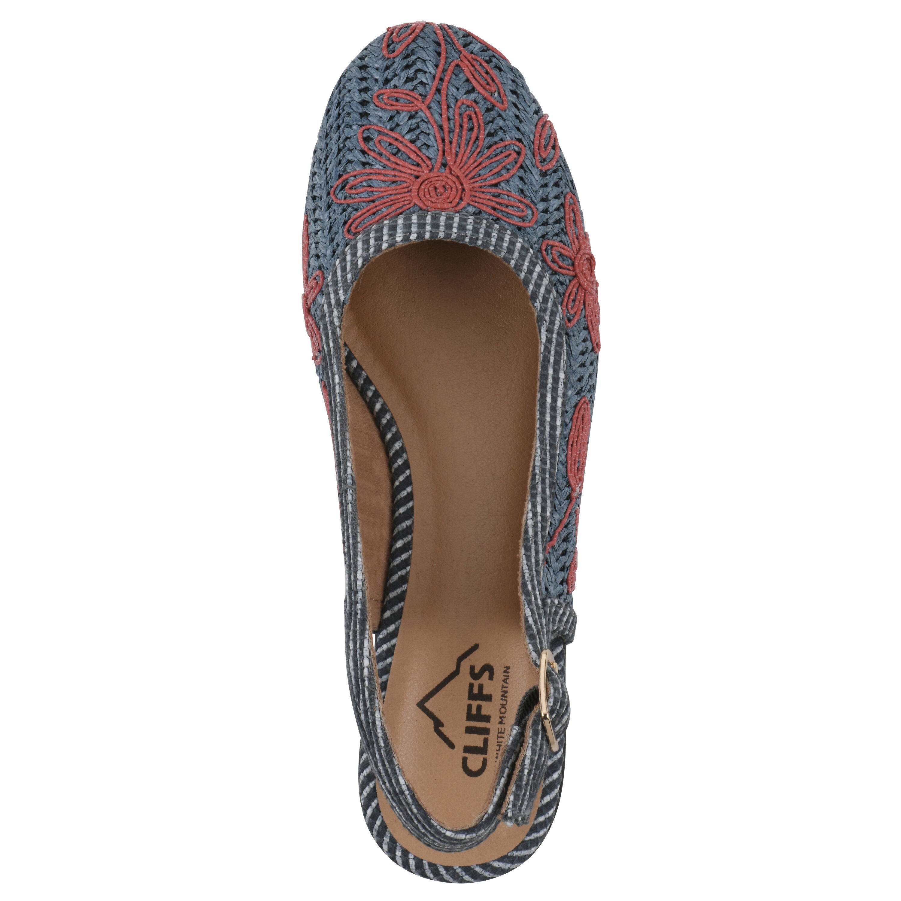 Boris Slingback Wedge, PERIWINKLE FABRIC, alternate image number 4