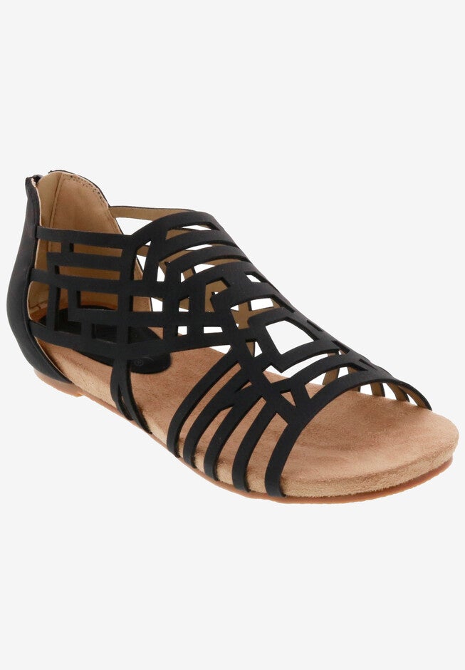 Nazareth Sandal, BLACK NUBUCK, hi-res image number 0