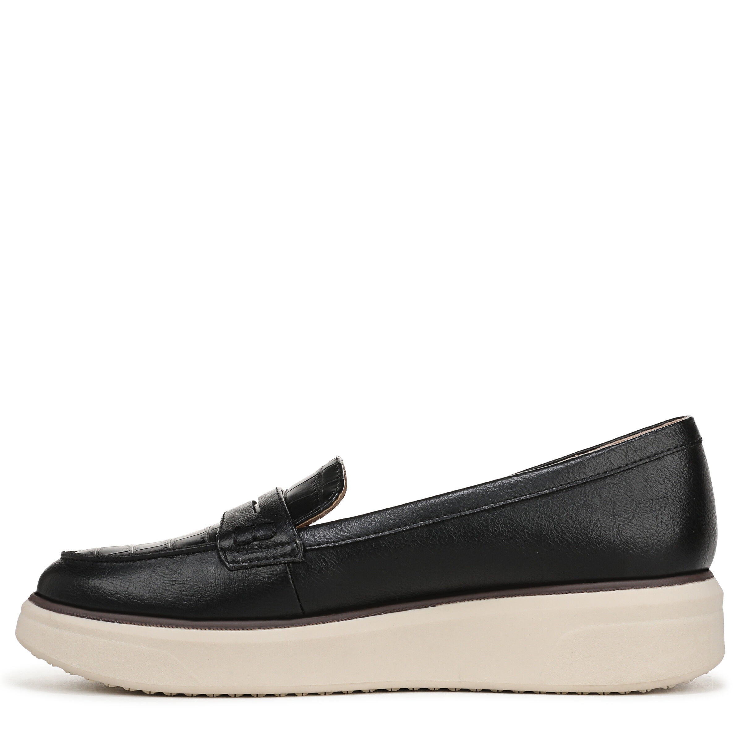 Chelsea Platform Flat, BLACK CROC LEATHER, alternate image number 5