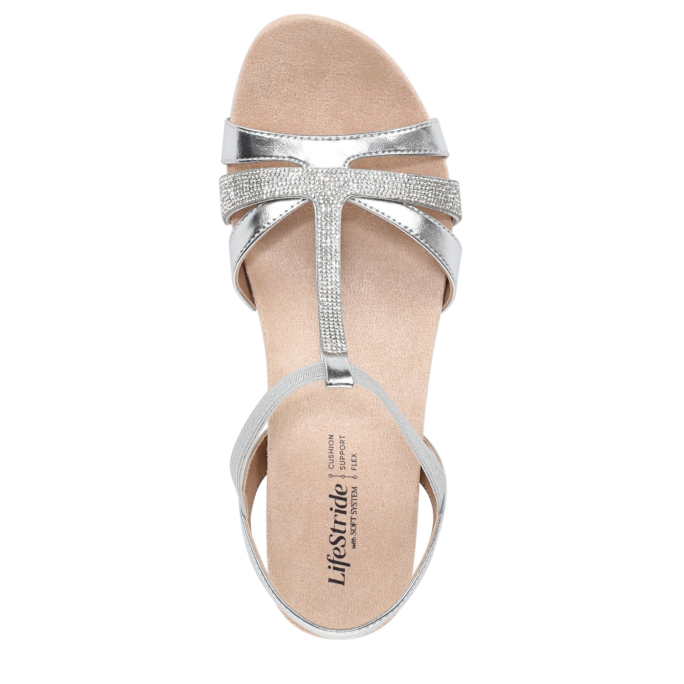 Mimosa Wedge Sandal, SILVER, alternate image number 6