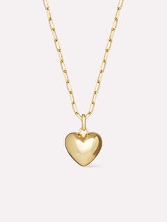 Lev Puffed Heart Necklace