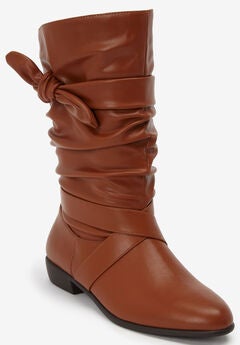 Faux Leather Tall Boots