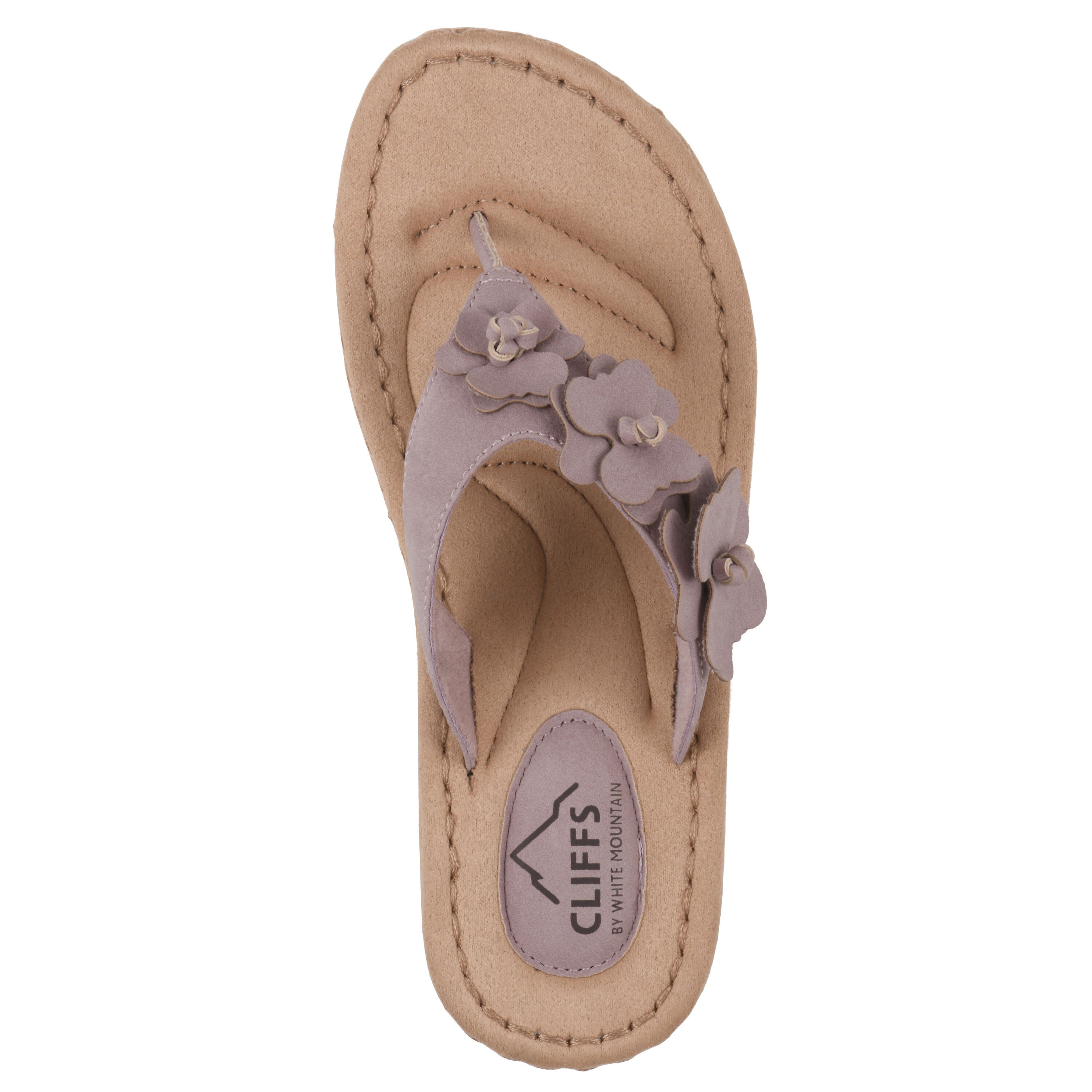 Cassilia Floral Mini Wedge Sandal, LAVENDER NUBUCK, alternate image number 4