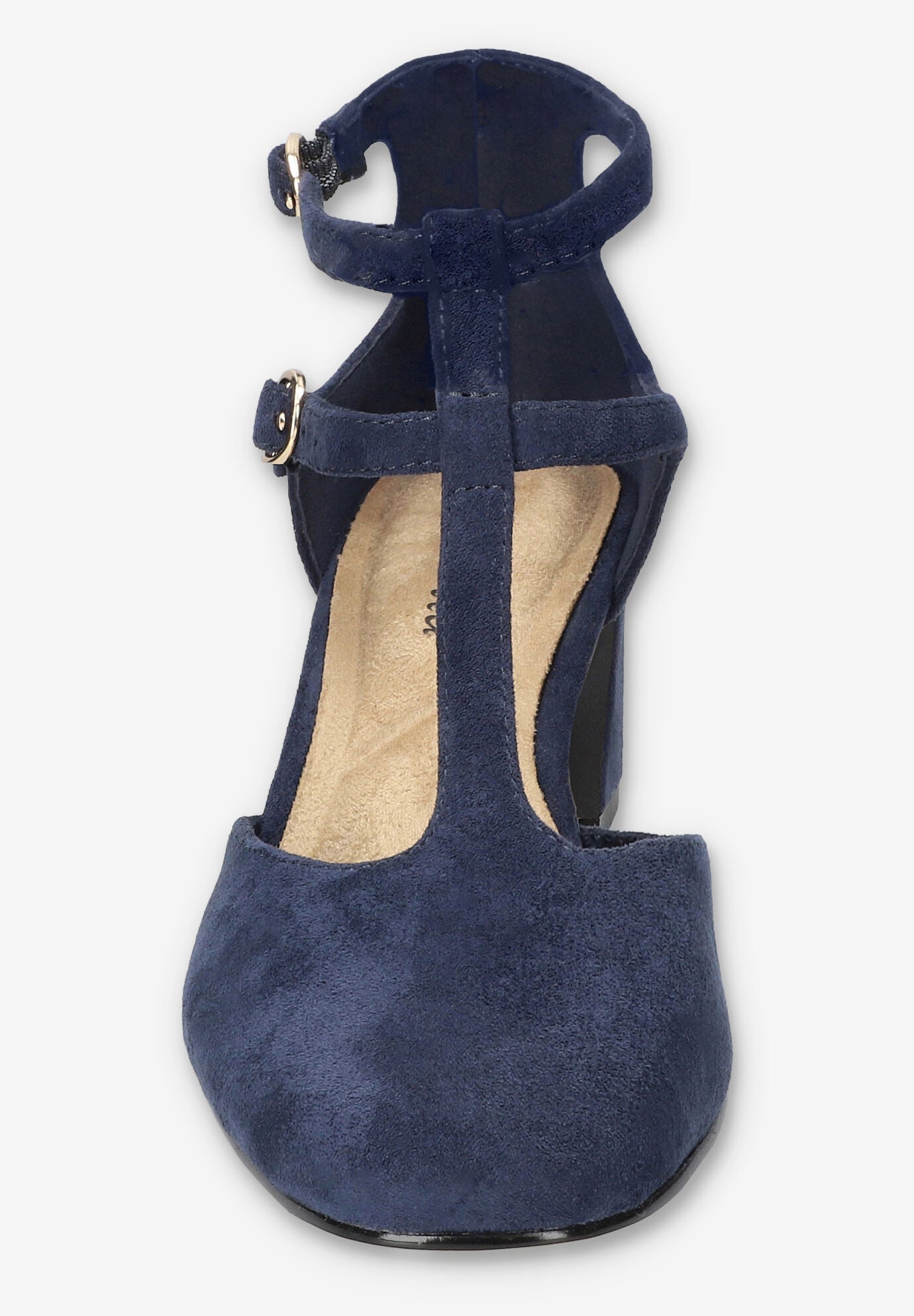 Harpswell Block Heel Pump, NAVY SUEDE, alternate image number 3