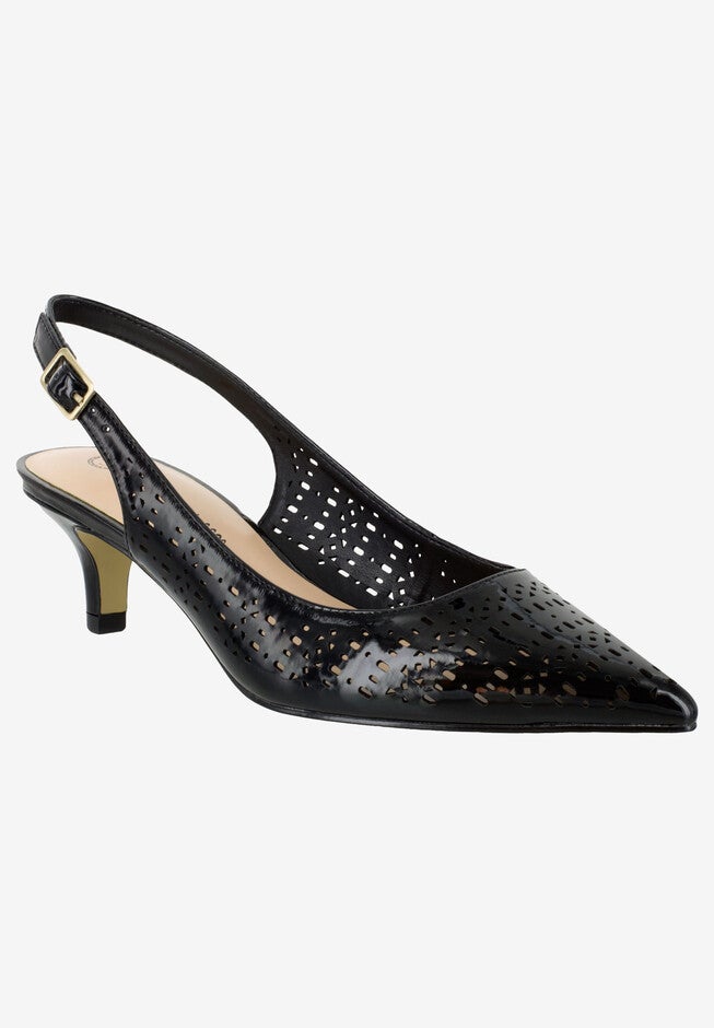 Sybil II Slingback , BLACK PATENT, hi-res image number null