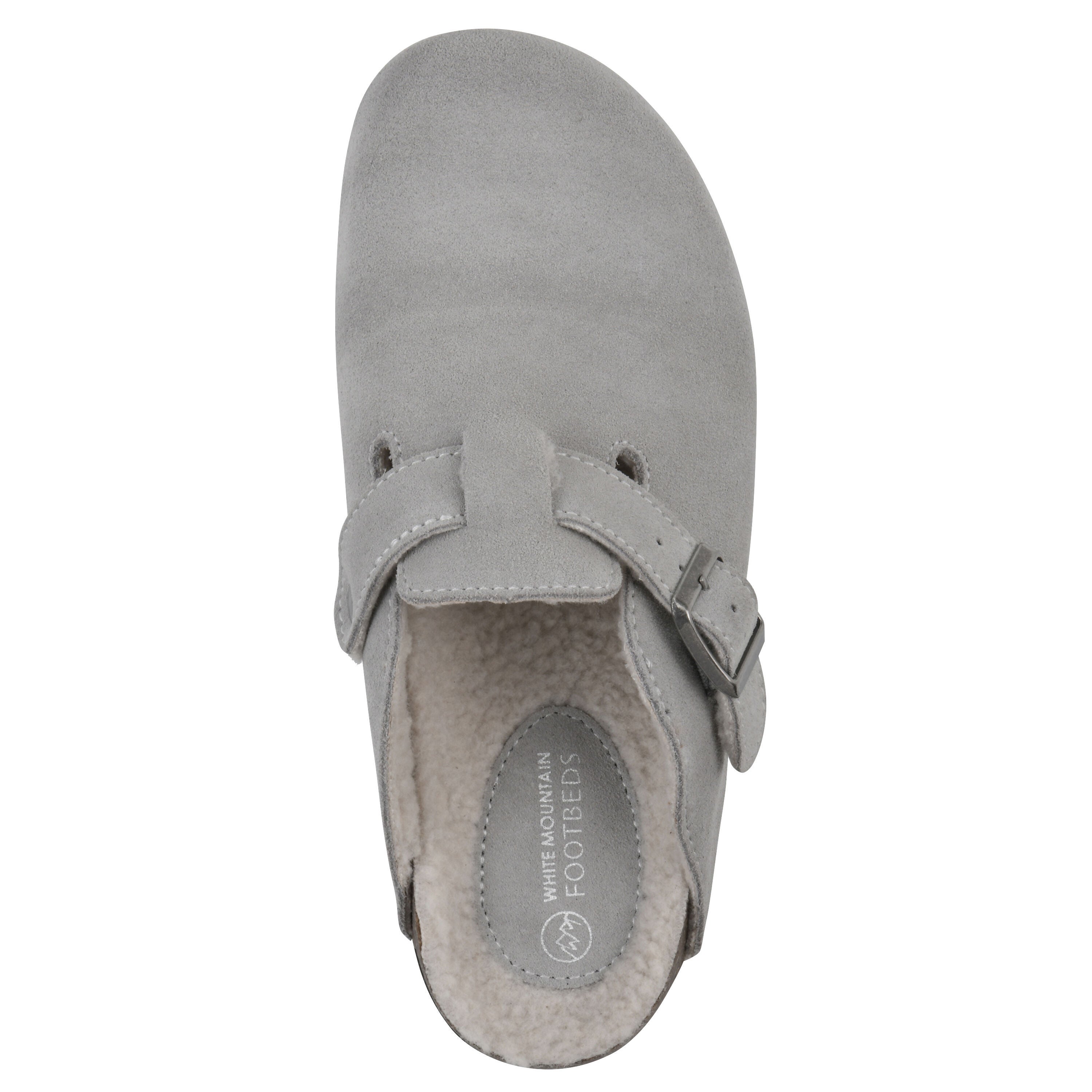 Bari Footbeds Clog, LIGHT GREY SUEDE, alternate image number 4