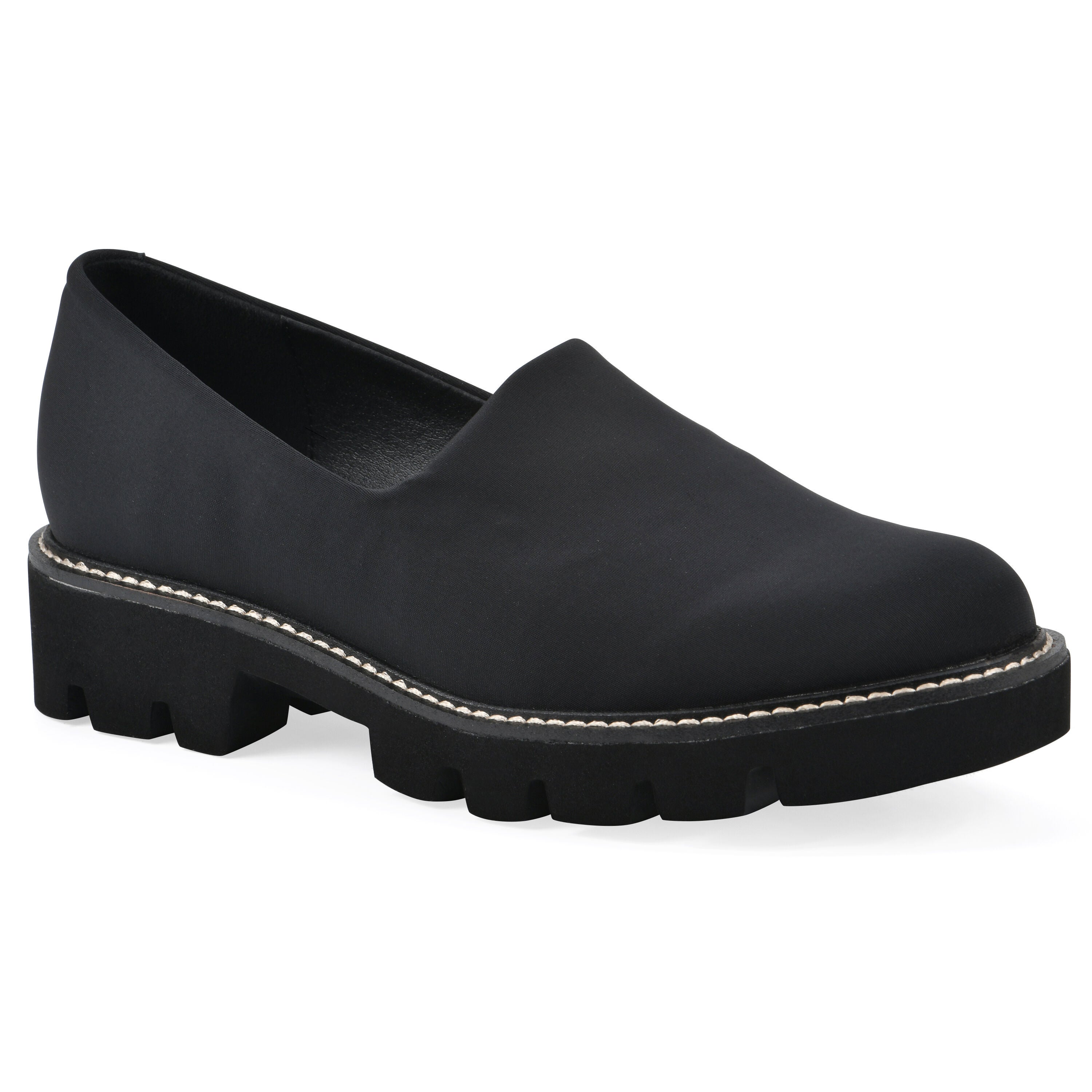 Gianni Lug Sole Flat, BLACK FABRIC, hi-res image number 0