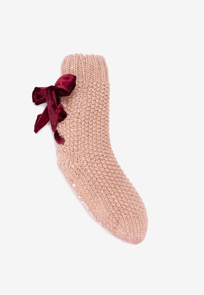 Ribbon Cabin Socks, ROSE BERRY, hi-res image number 0