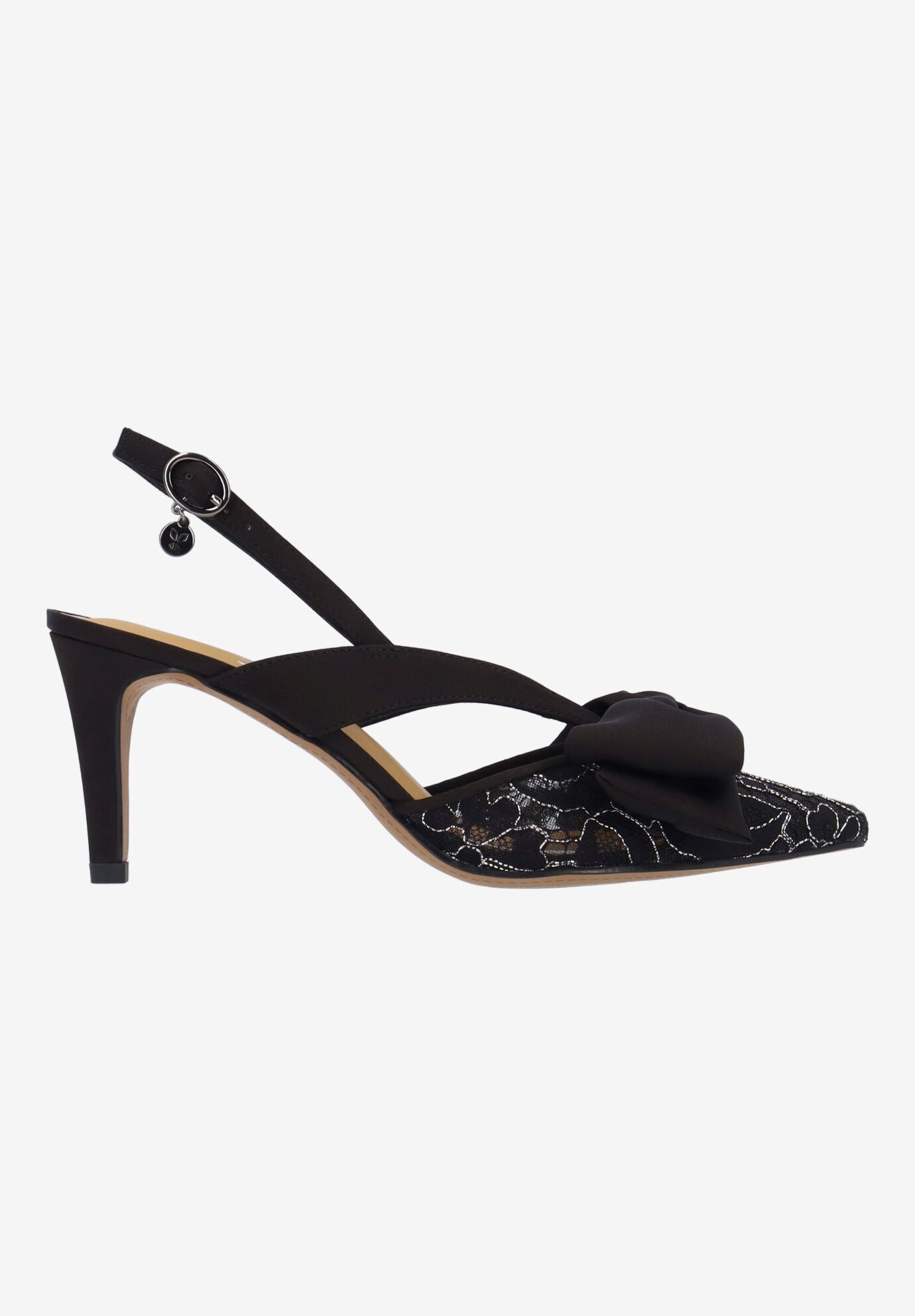 Morigen Slingback Pump, BLACK SILVER, alternate image number 3