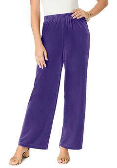 Wide Leg Velour Pant