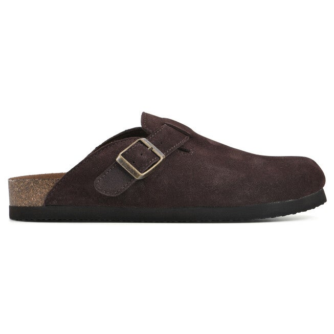 Bari Footbeds Clog, BROWN SUEDE, alternate image number 2