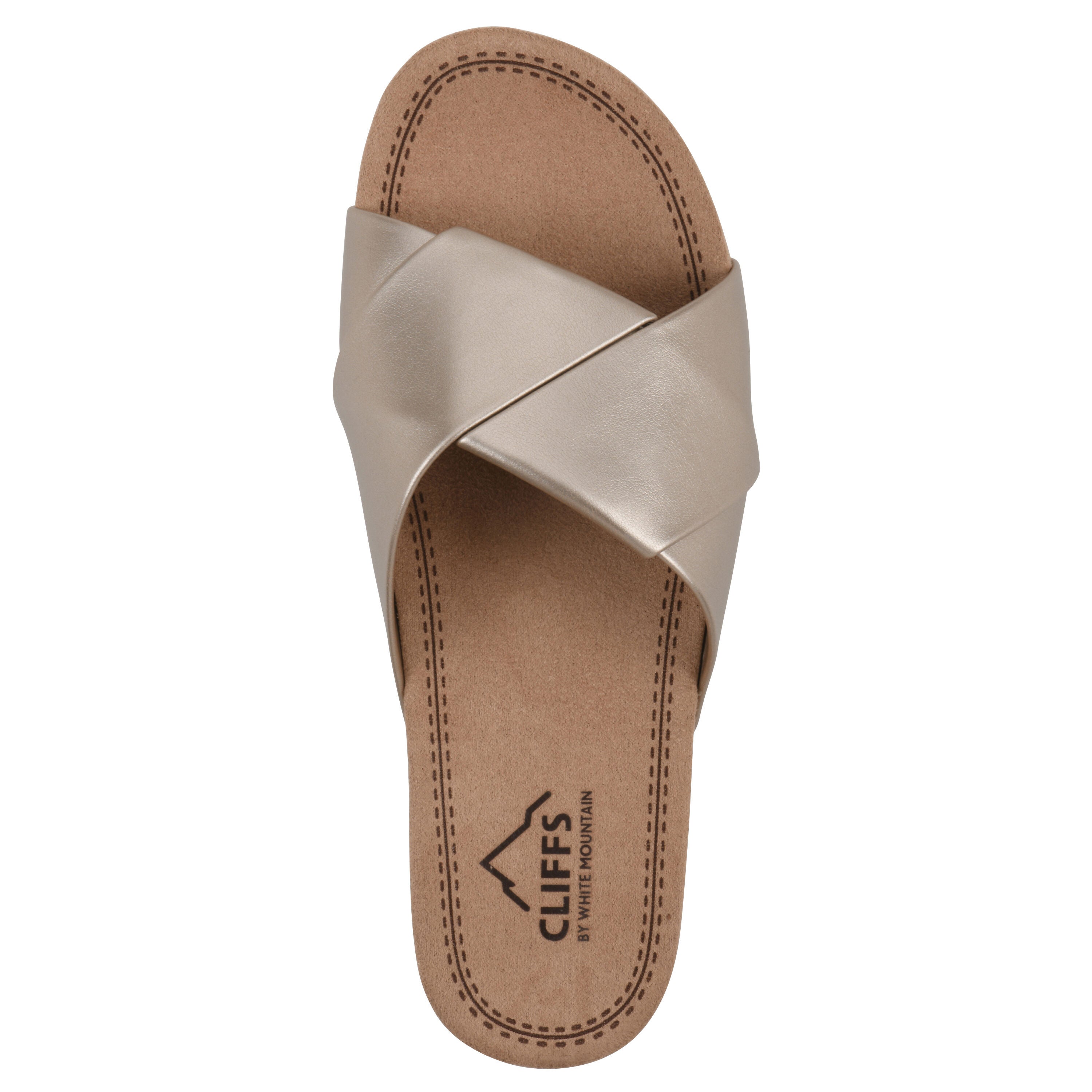 Tincie Slide Sandal, PALE GOLD METALLIC, alternate image number 4
