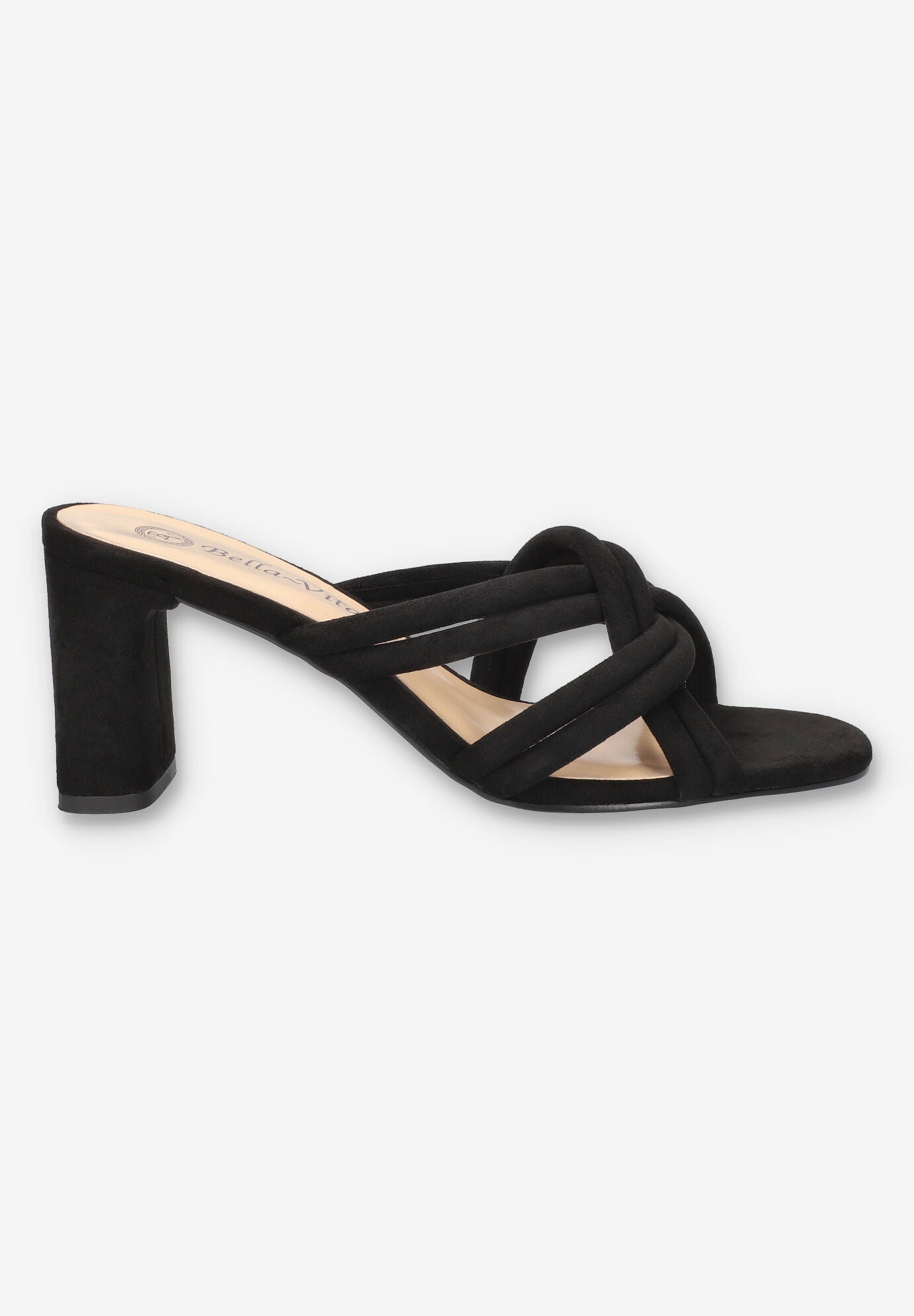 Carmen Heeled Sandal, BLACK SUEDE, alternate image number 2