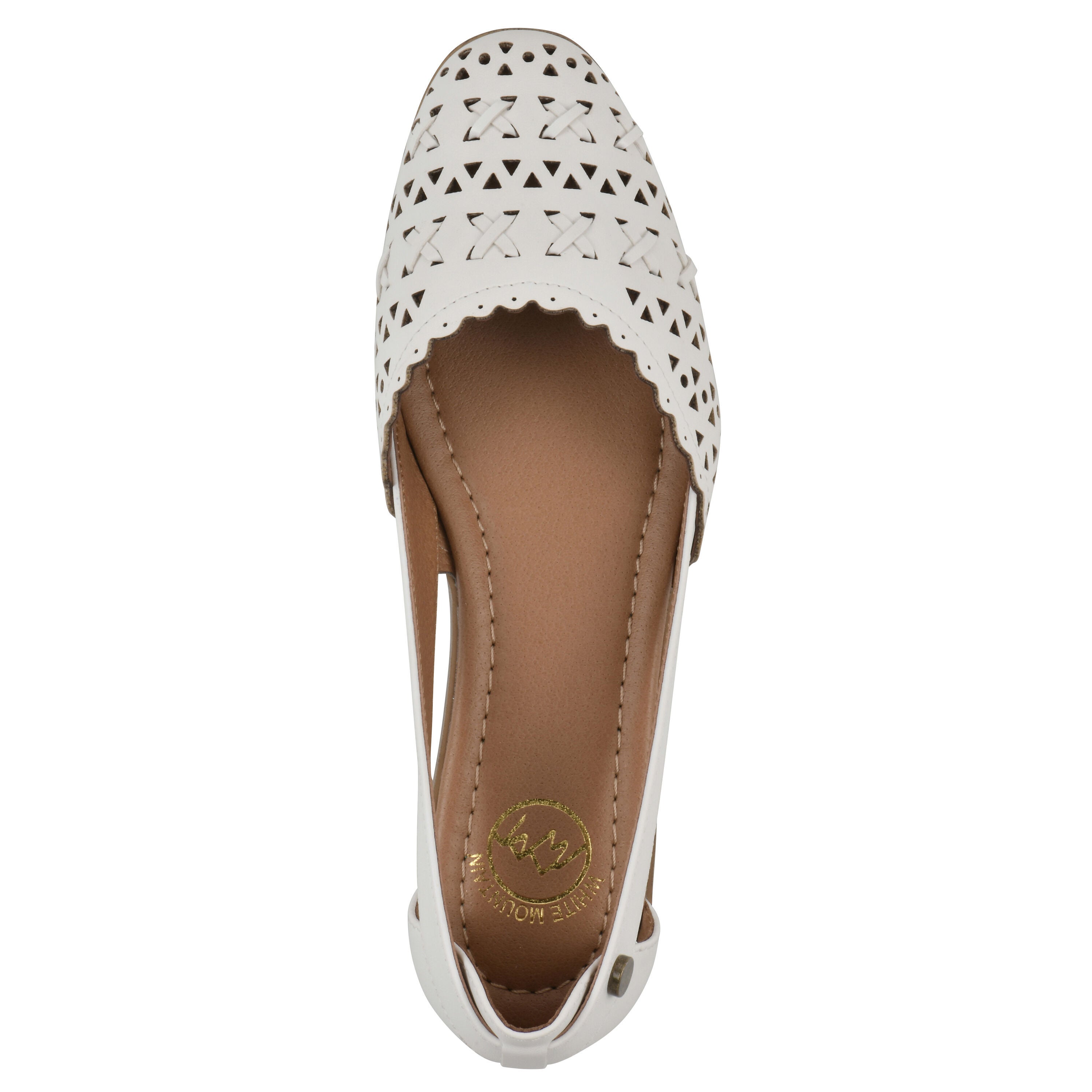 Nobler Pointed Toe Flat, WHITE SMOOTH, alternate image number 4