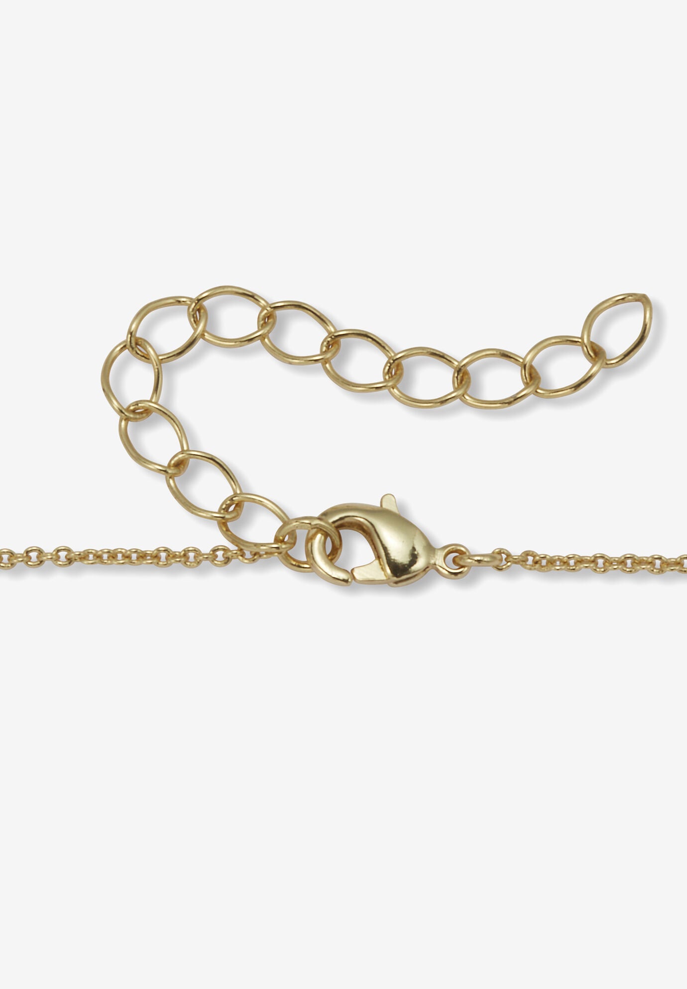 .32 Tcw Round Cz 14K Yellow Gold-Plated Cross Pendant Necklace 18-Inch, , on-hover image number 1