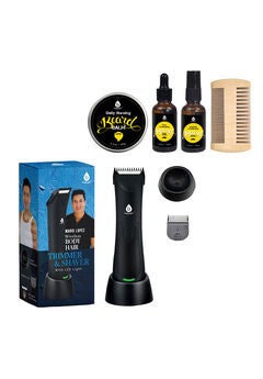 Mario Lopez Wireless Body Hair Trimmer & Shaver And Beard Care Grooming Kit Bundle
