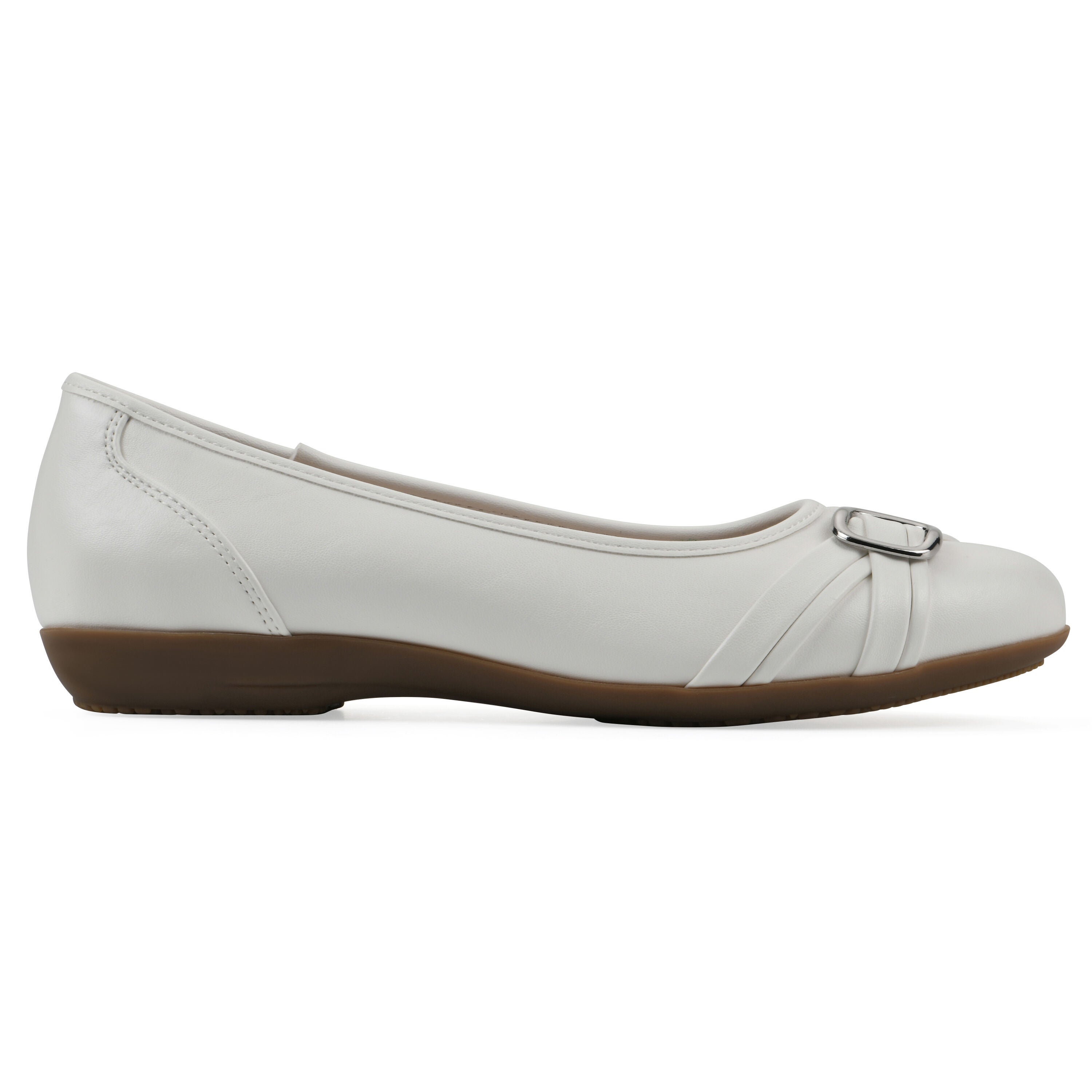 Calming Ballet Flat, WHITE SMOOTH, alternate image number 2