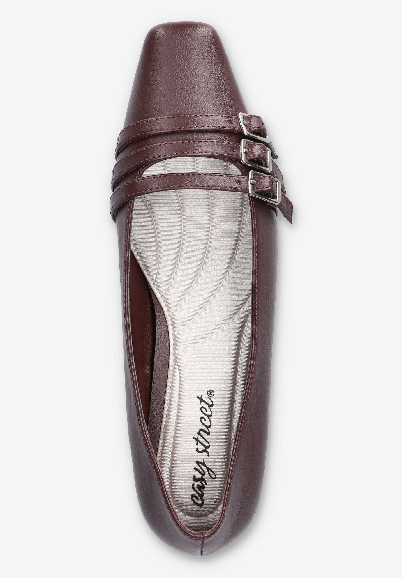 Enya Sqaure Toe Pump, BURGUNDY, alternate image number 6