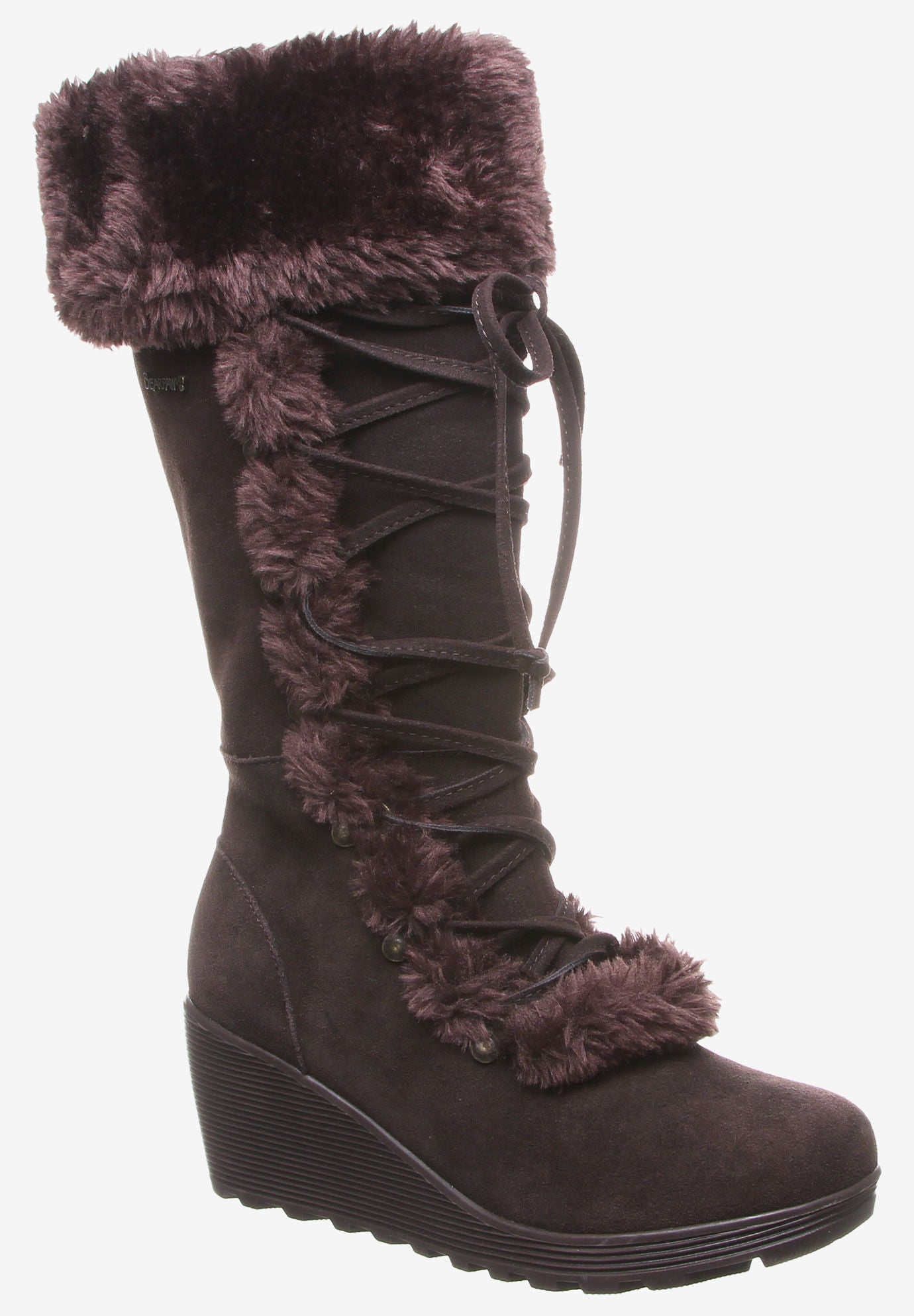 Suede Minka Boot with Faux Fur Collar | Woman Within