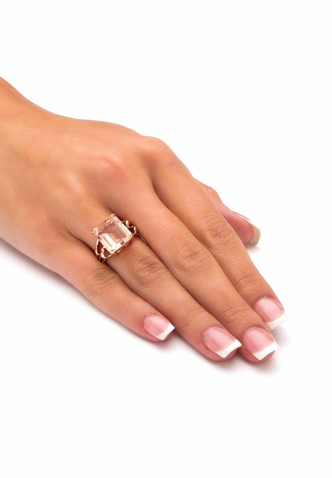 Rose Gold-Plated & Sterling Silver Cocktail Ring, , alternate image number 2