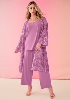 Sequin Lace Duster Pantset