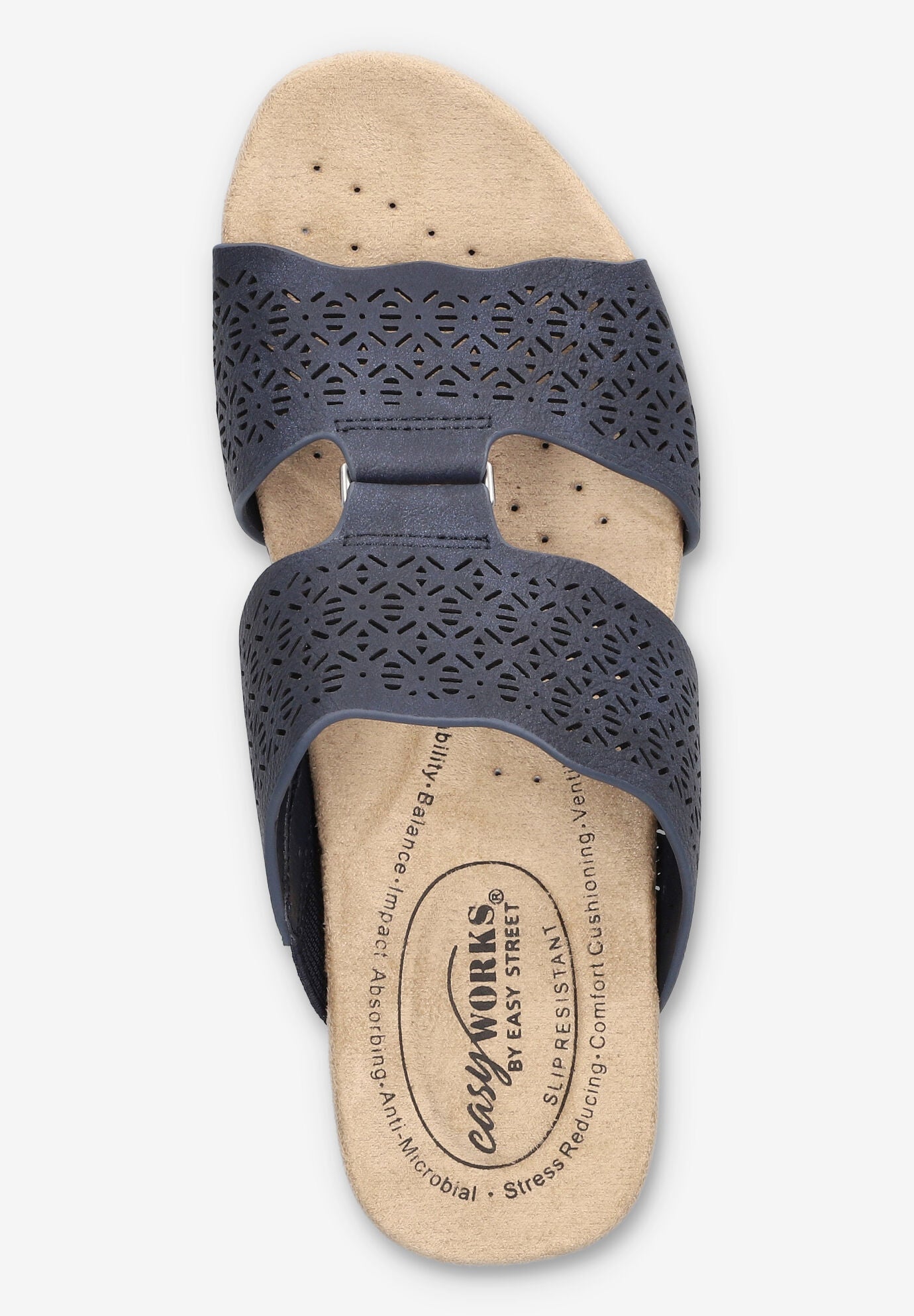 Rin Slip-Resistant Sandal, NAVY, alternate image number 6
