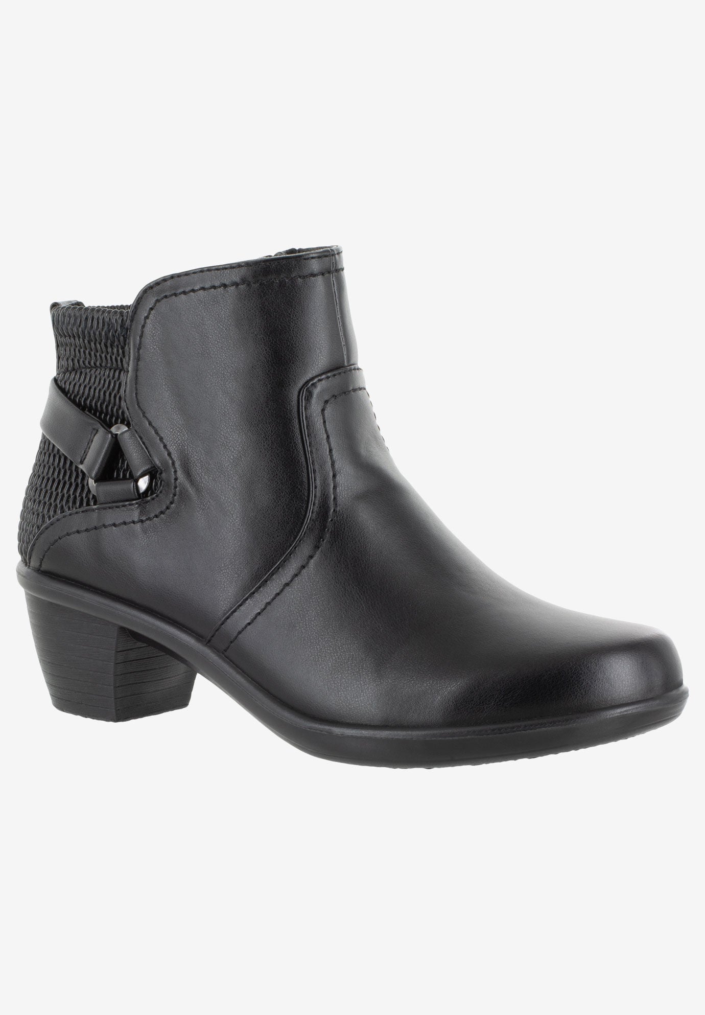 Dawnta Boots by Easy Street®, BLACK PLEATED, hi-res image number 0