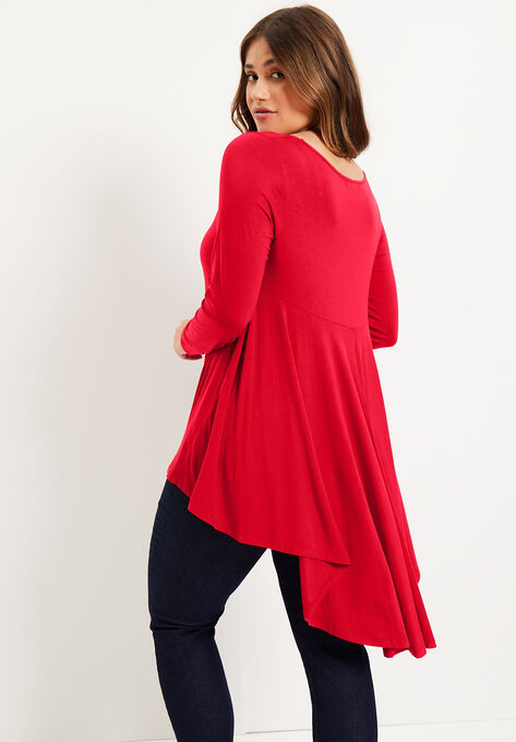Long-Sleeve High-Low Tunic, , on-hover image number null